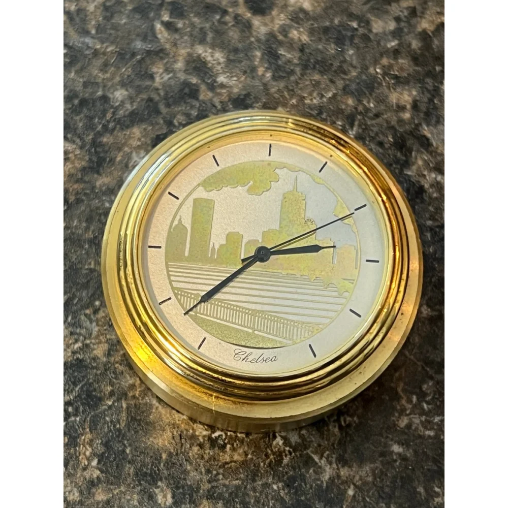 RARE Chelsea Boston Esplanade Waterfall Paperweight Clock